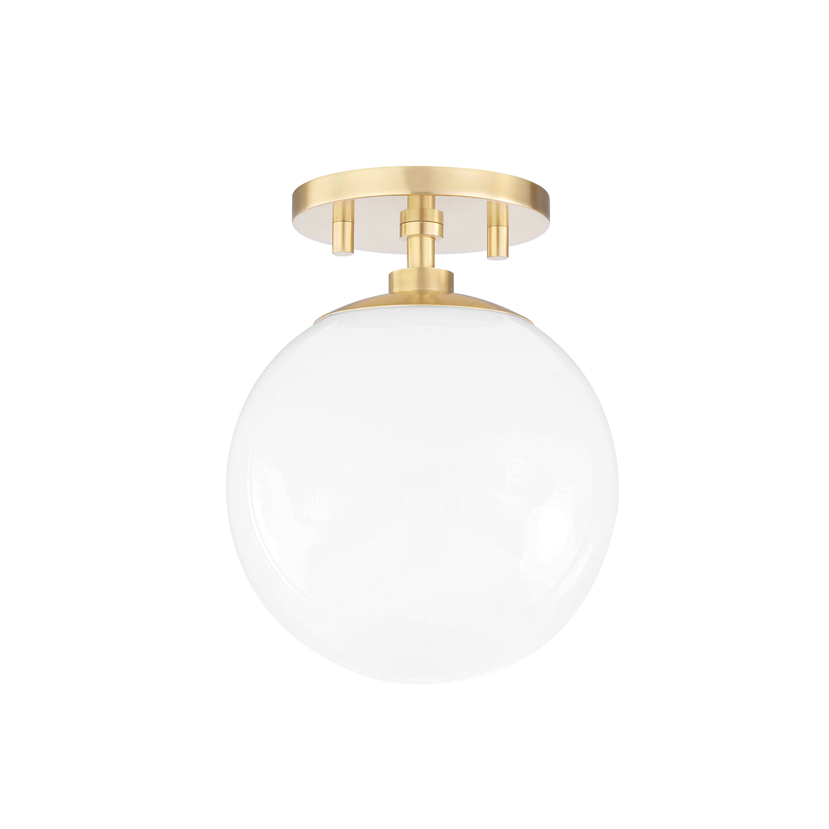 Stella Semi Flush in Aged Brass Finish