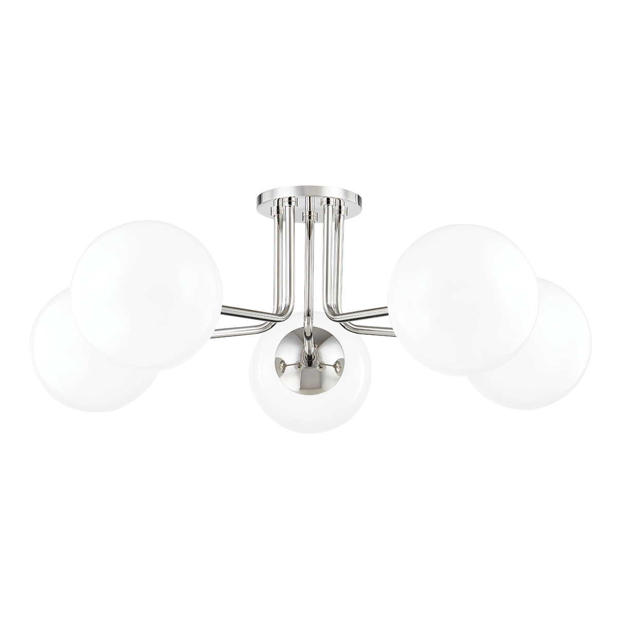 Stella Semi Flush in Polished Nickel Finish