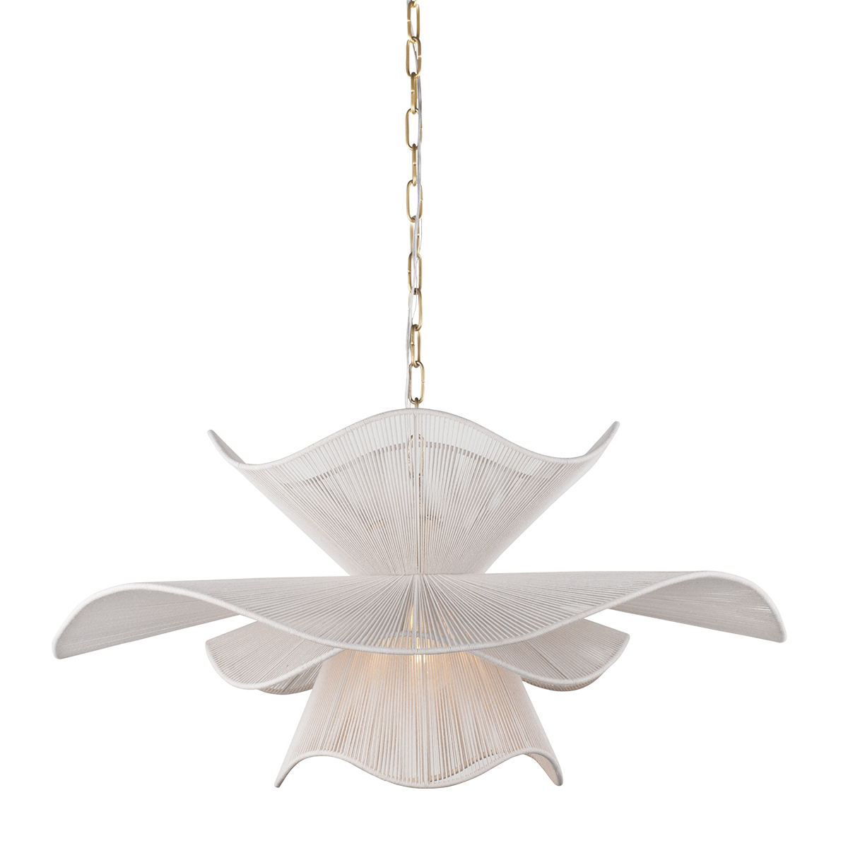 AMANDA Chandelier in AGED BRASS Finish