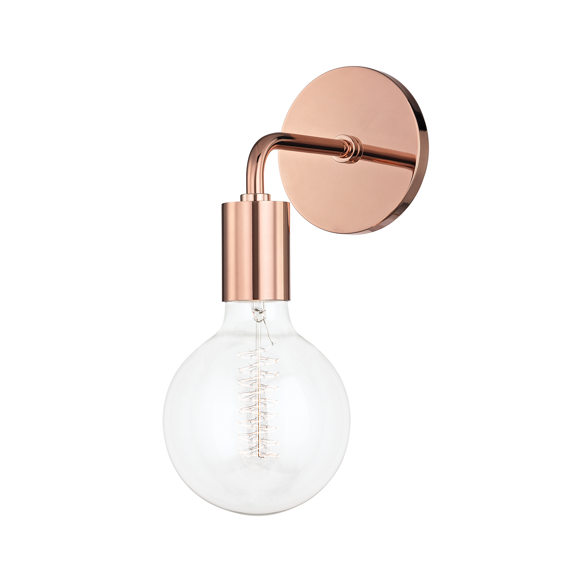 Ava Wall Sconce in Polished Copper Finish