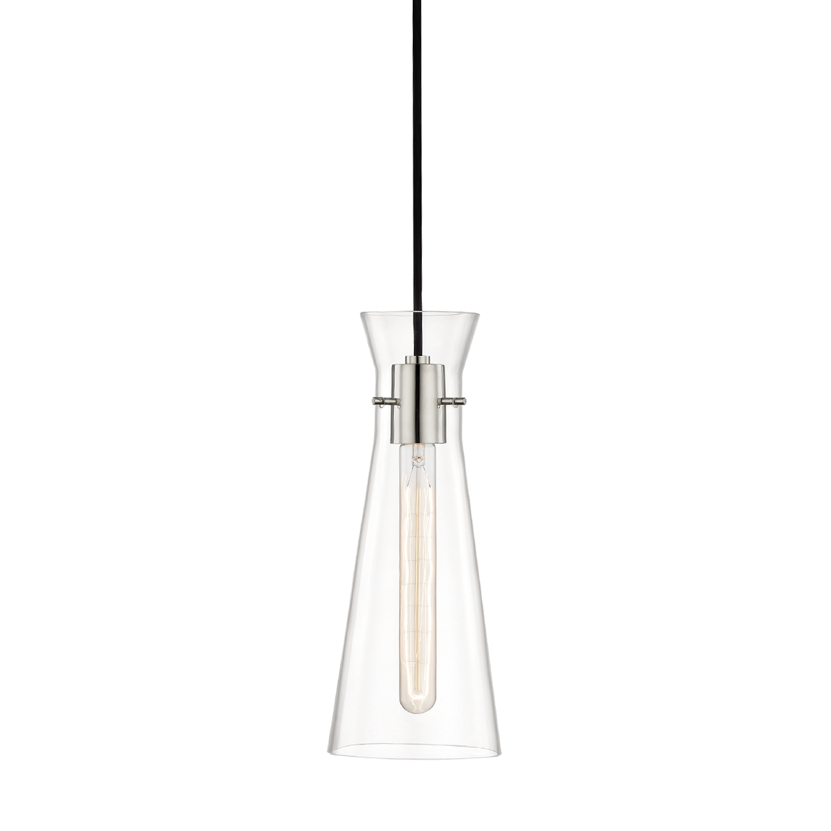 Anya Pendant in Polished Nickel Finish