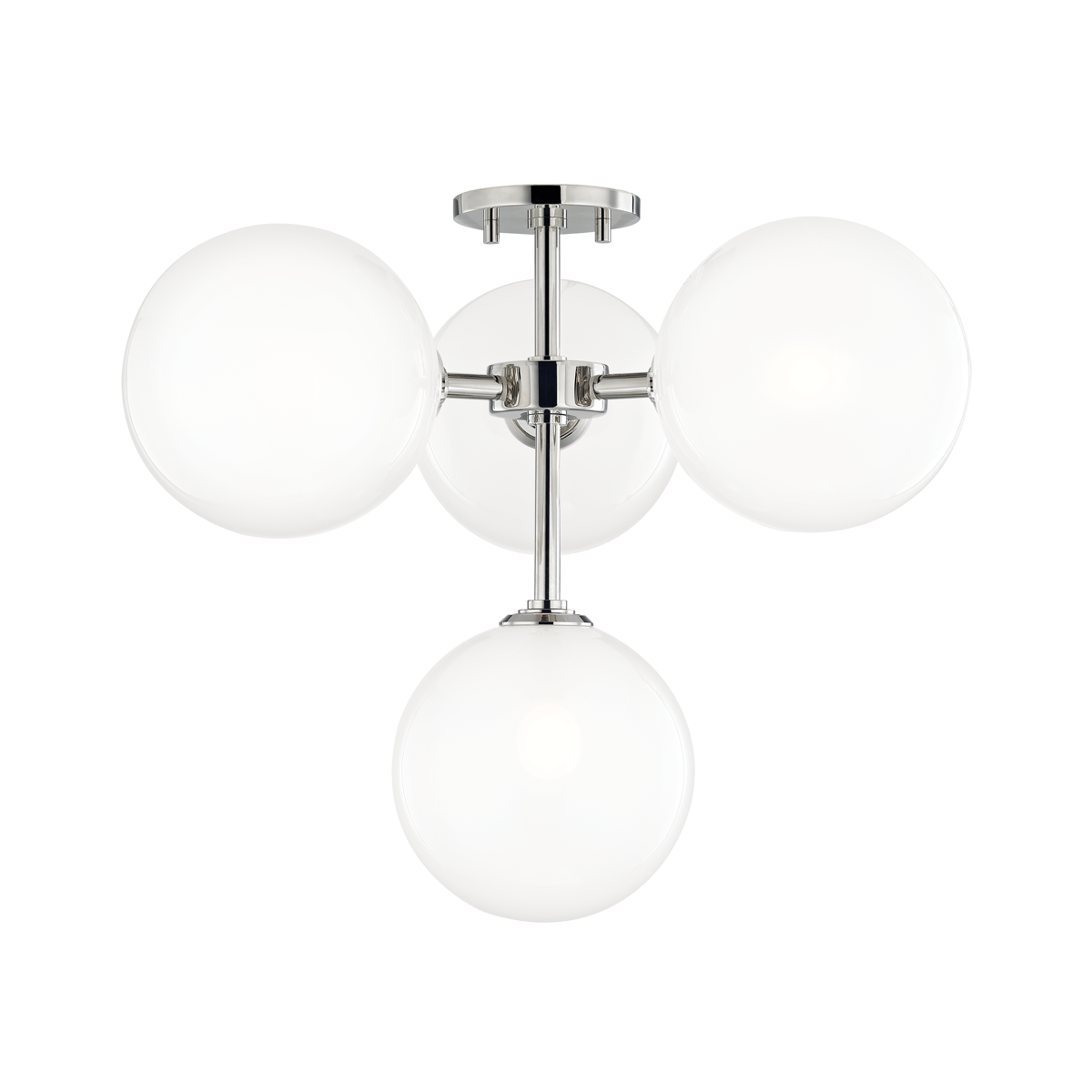 Ashleigh Semi Flush in Polished Nickel Finish