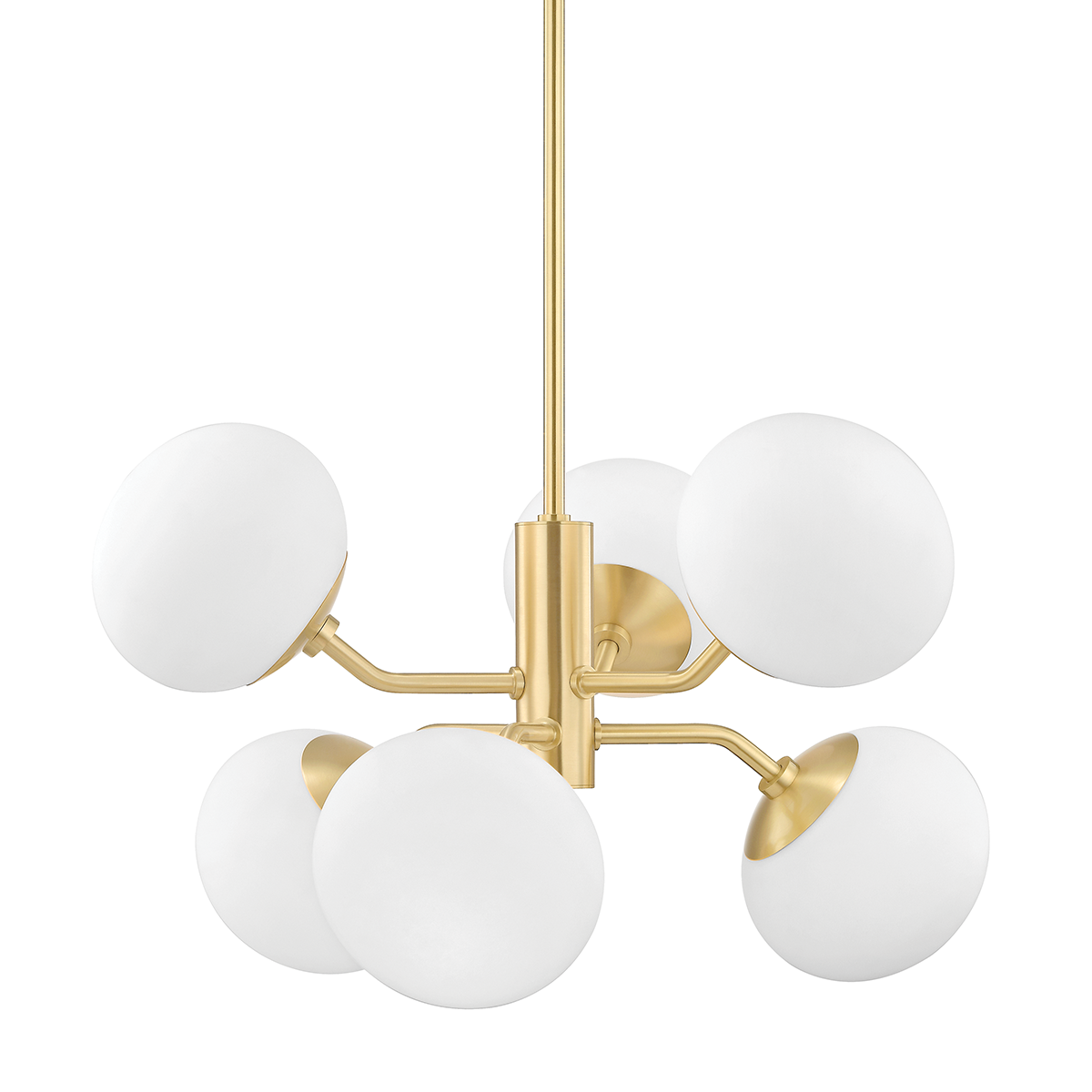 Estee Chandelier in Aged Brass Finish