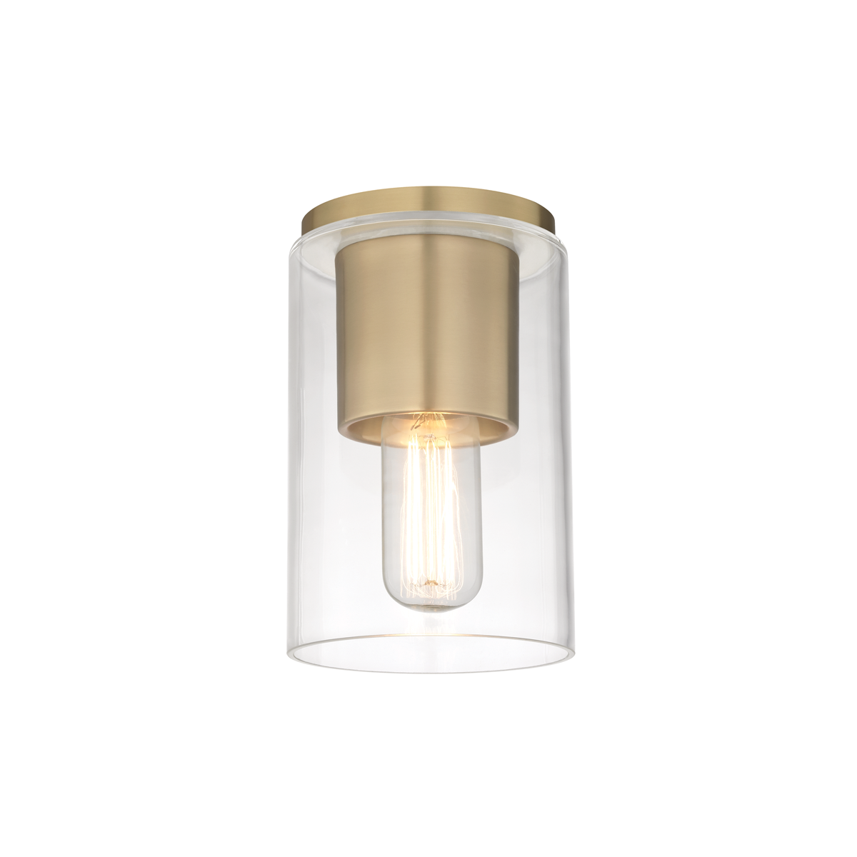 Lula Flush Mount in Aged Brass Finish