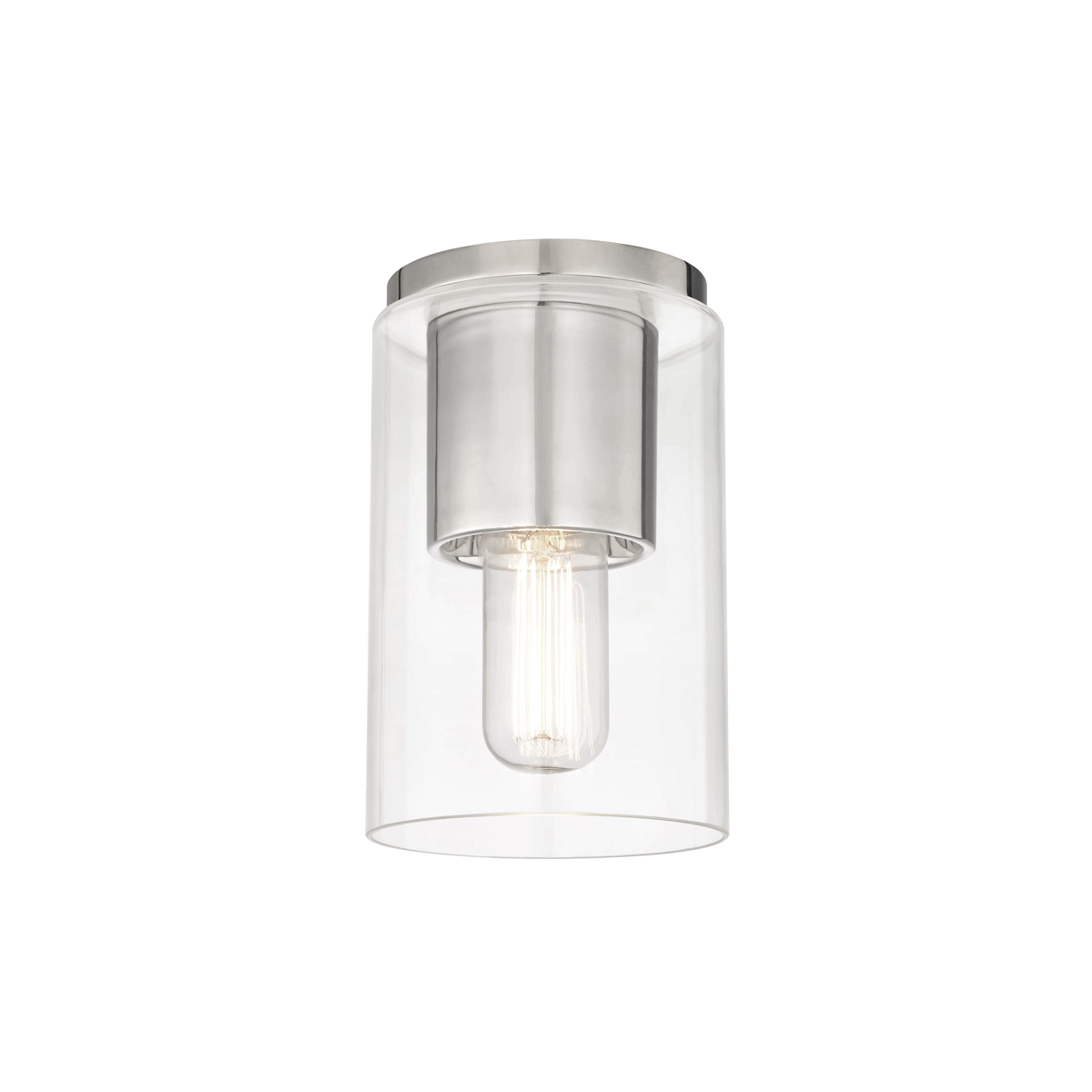 Lula Flush Mount in Polished Nickel Finish