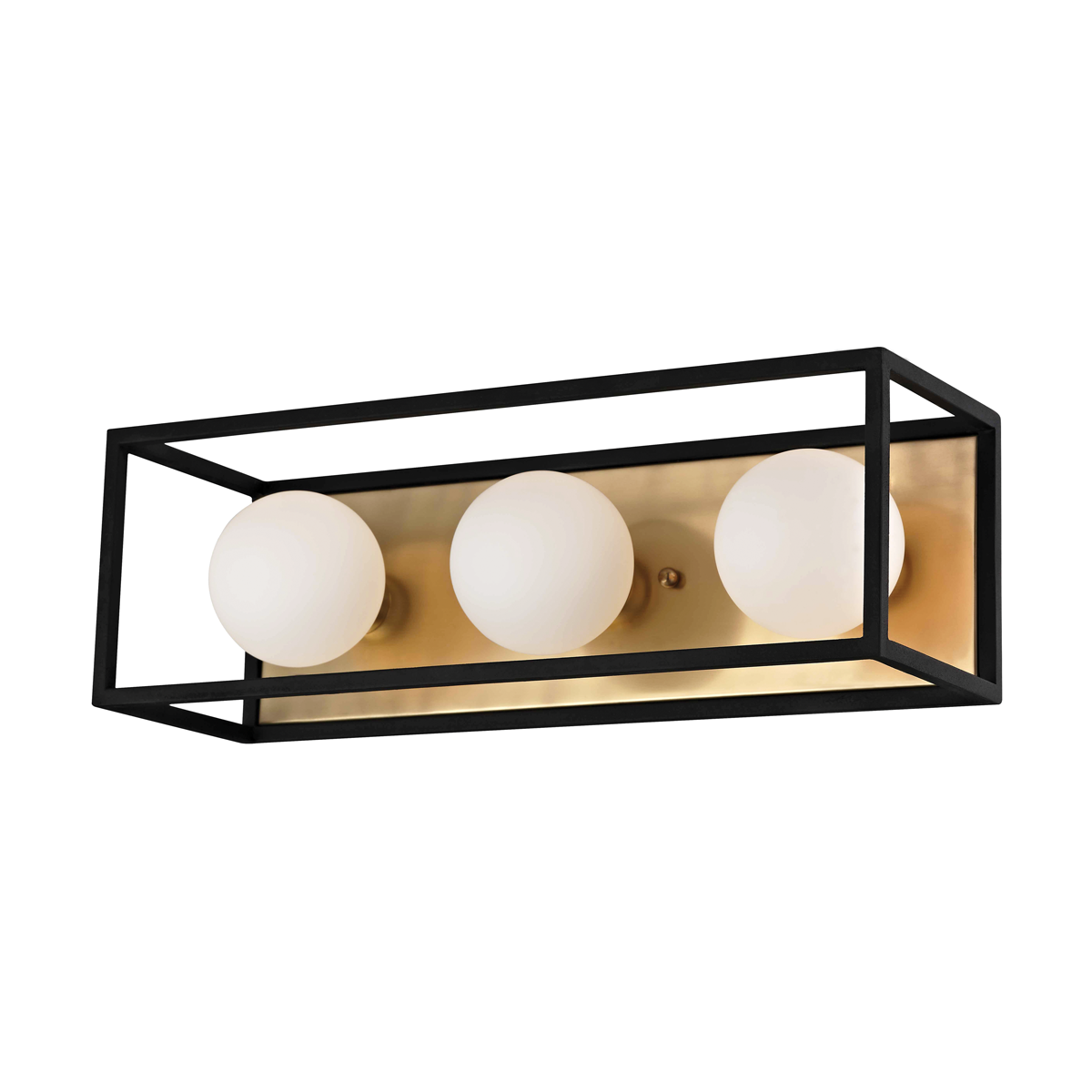 Aira Bath and Vanity in Aged Brass/black Finish