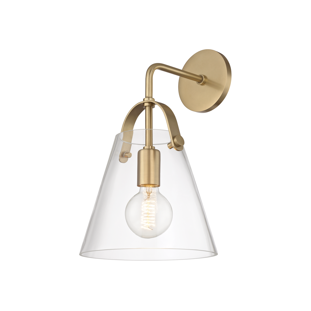 Karin Wall Sconce in Aged Brass Finish