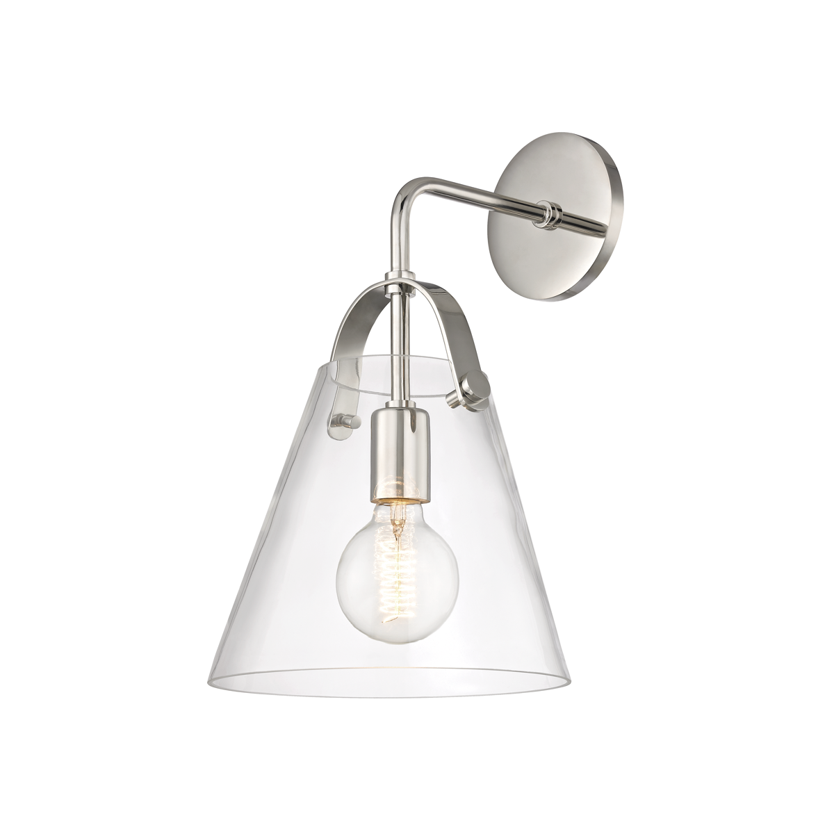 Karin Wall Sconce in Polished Nickel Finish