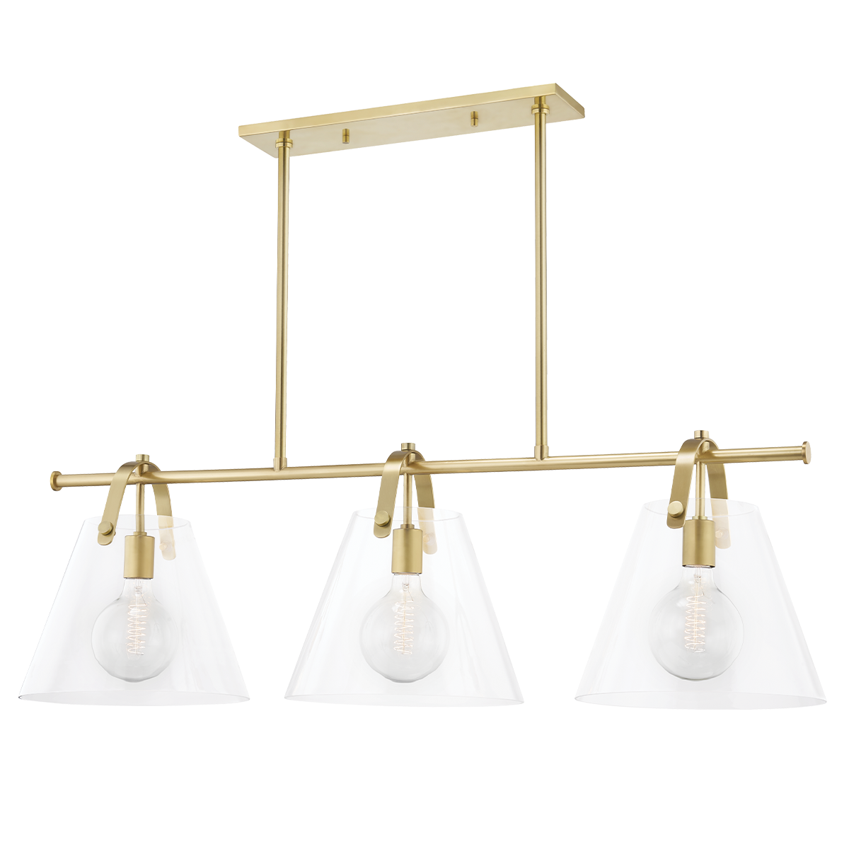 Karin Linear in Aged Brass Finish
