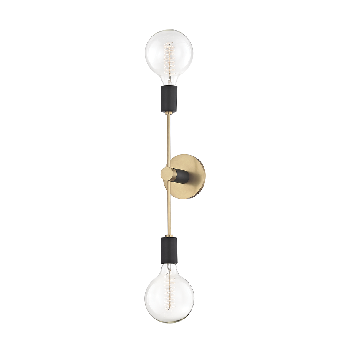 Astrid Wall Sconce in Aged Brass/black Finish