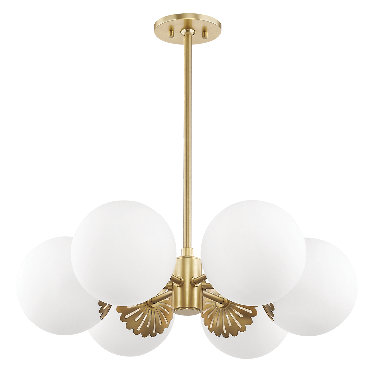 Paige Chandelier in Aged Brass Finish