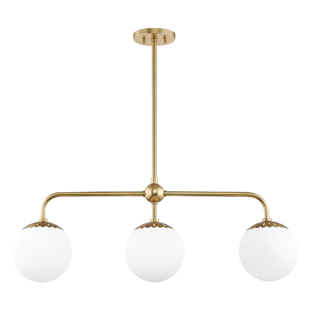 Paige Linear in Aged Brass Finish