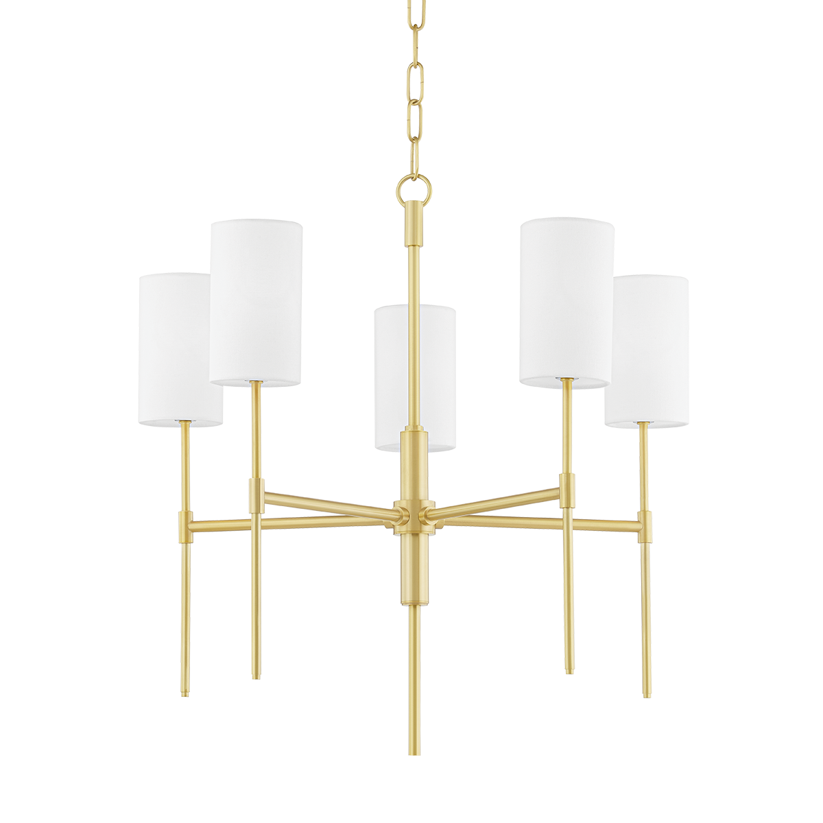 Olivia Chandelier in Aged Brass Finish