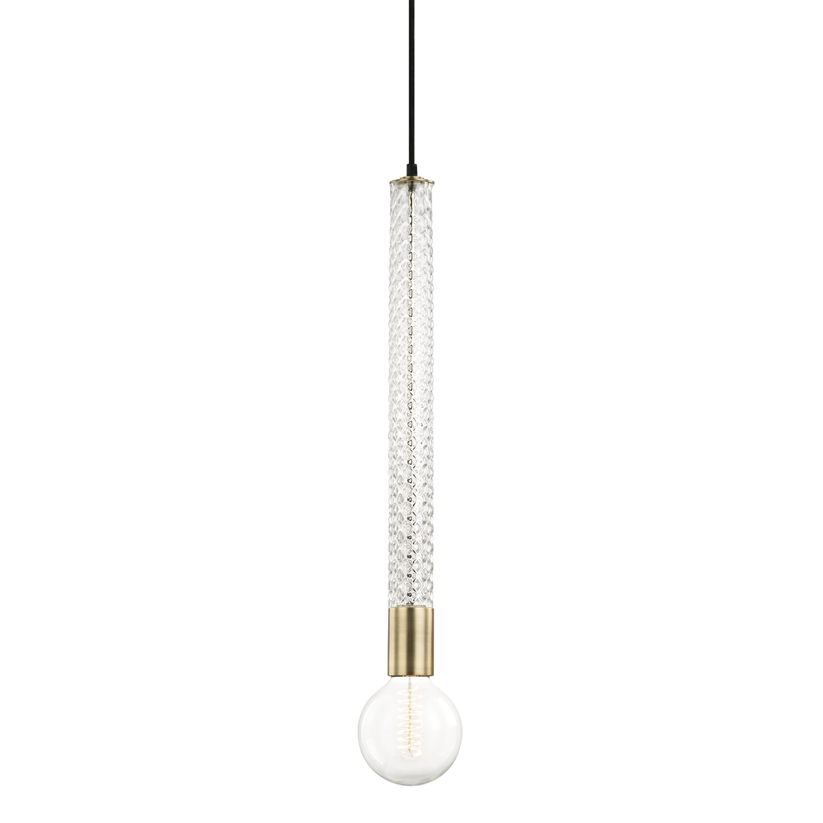 Pippin Pendant in Aged Brass Finish
