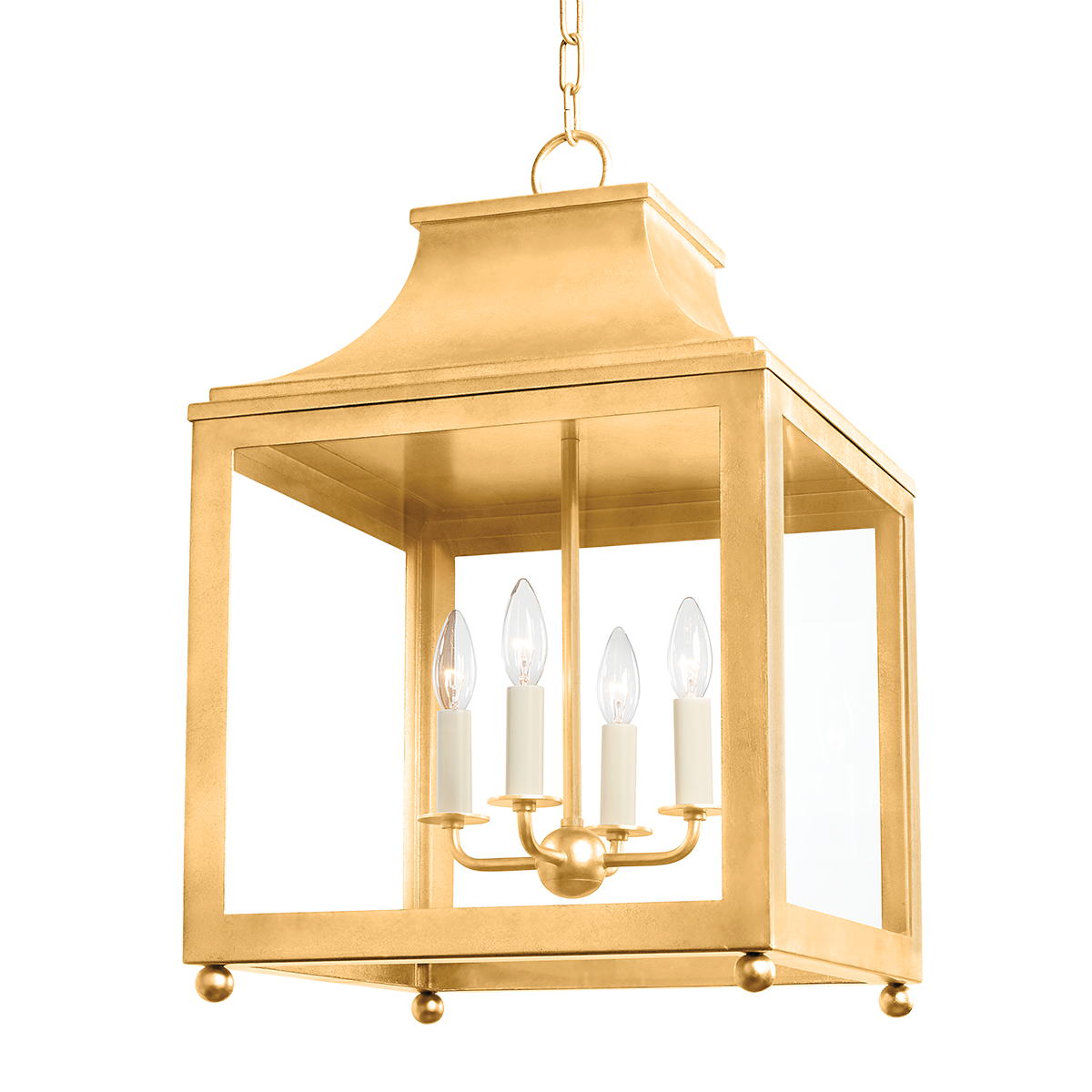 Leigh Pendant in Vintage Gold Leaf Finish