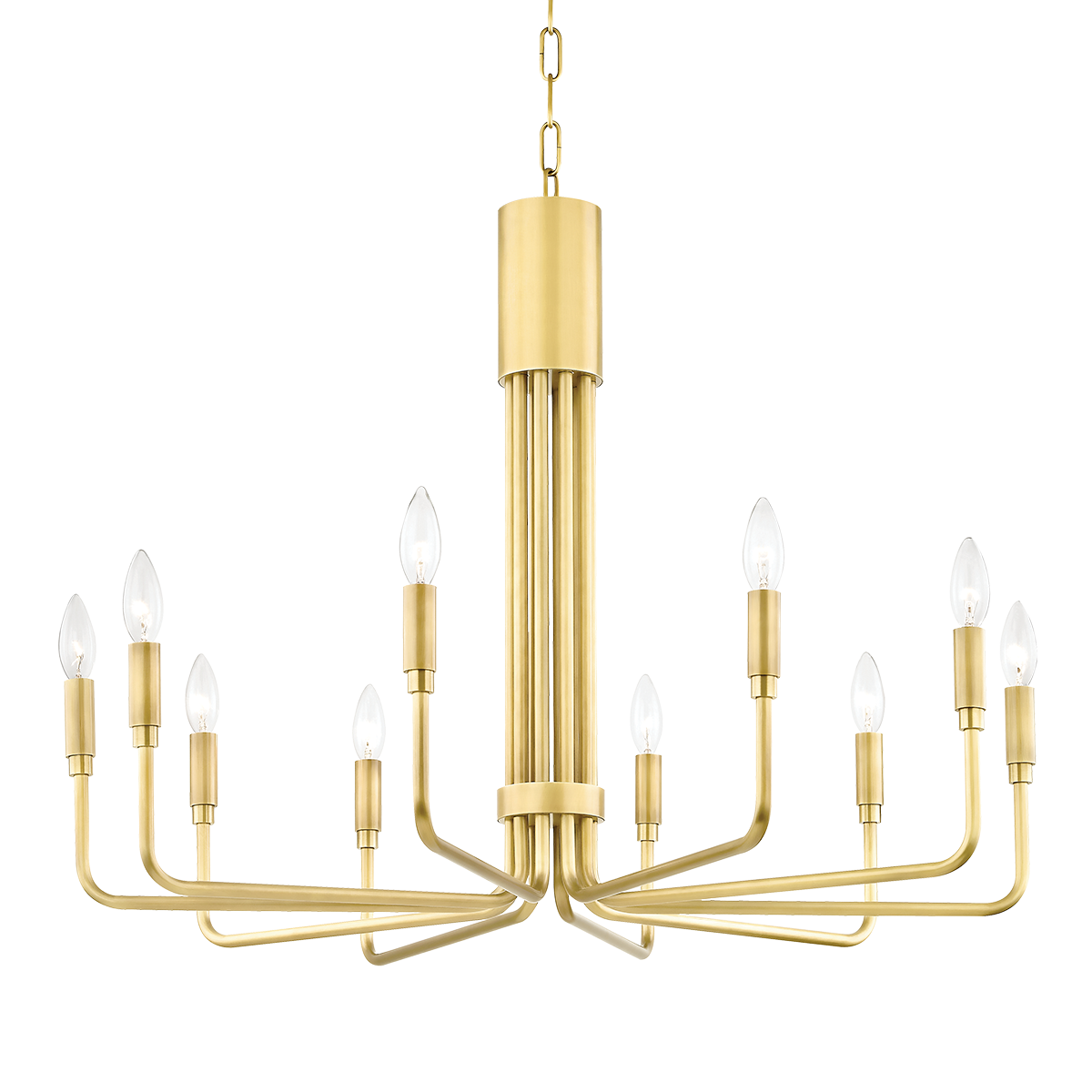 Brigitte Chandelier in Aged Brass Finish