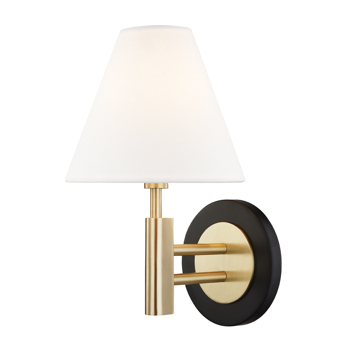Robbie Wall Sconce in Aged Brass/black Finish