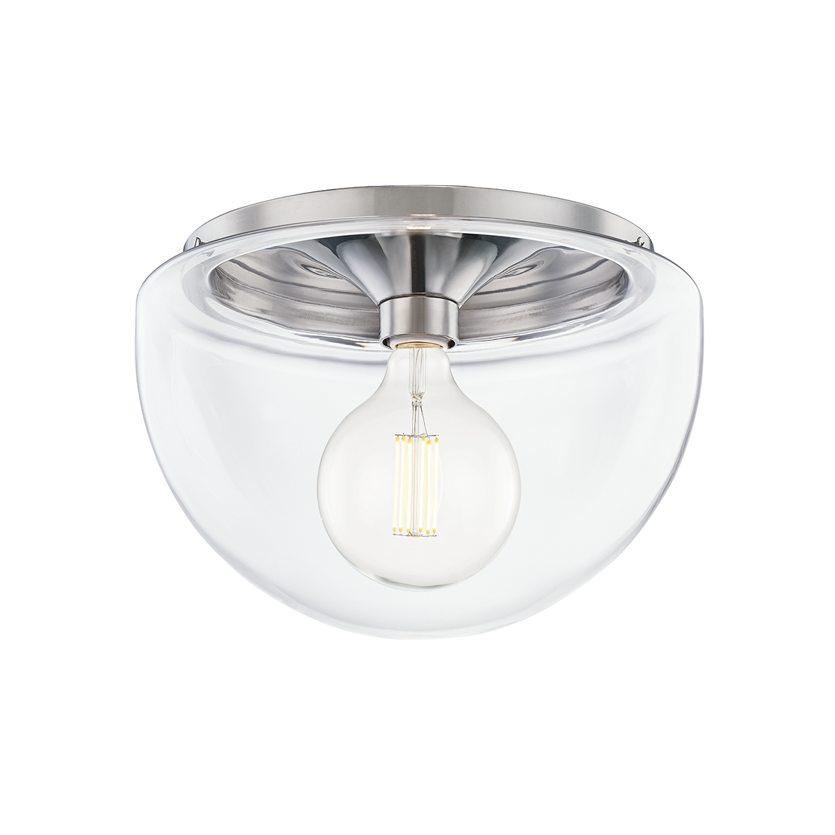 Grace Flush Mount in Polished Nickel Finish