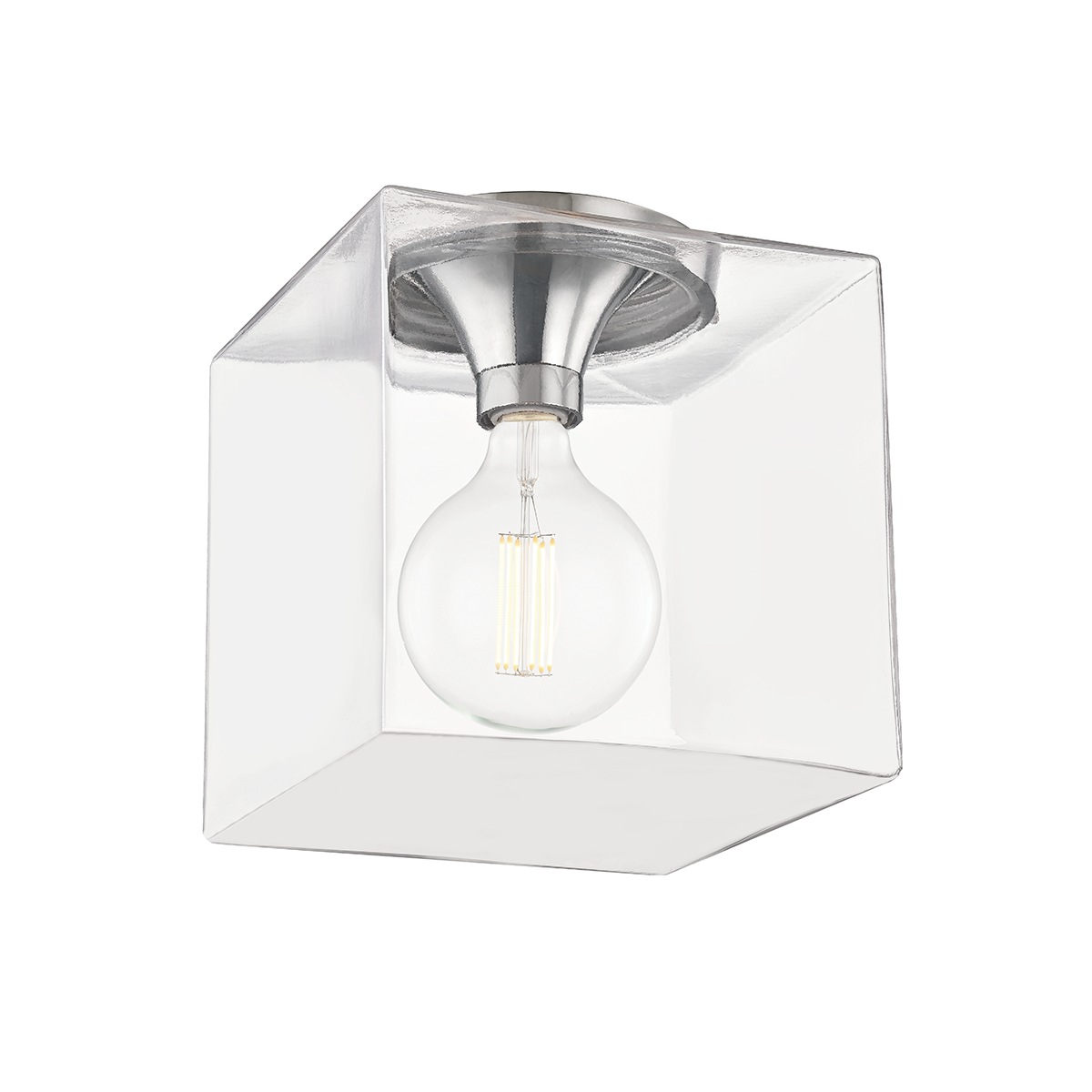 Grace Flush Mount in Polished Nickel Finish