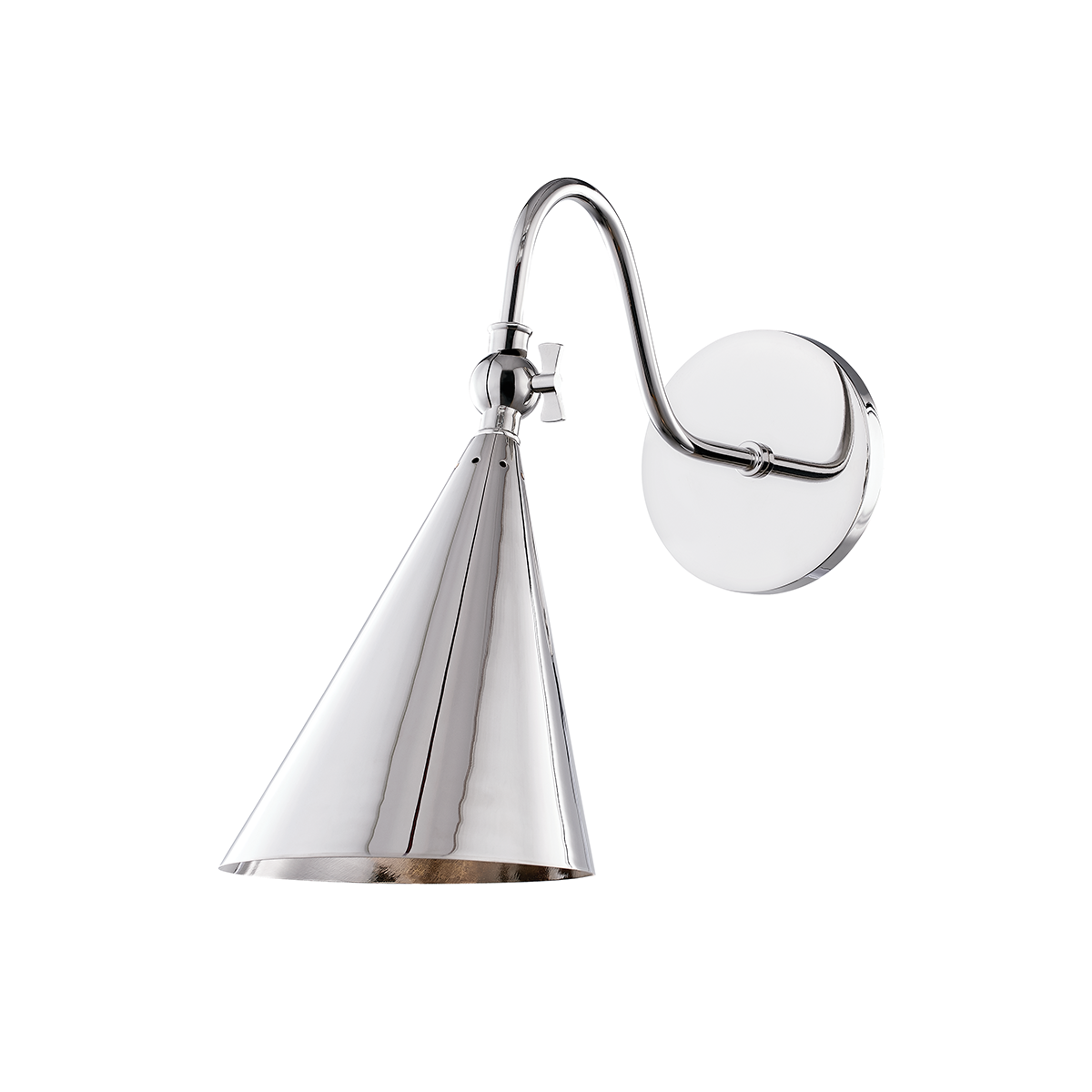 Lupe Wall Sconce in Polished Nickel Finish