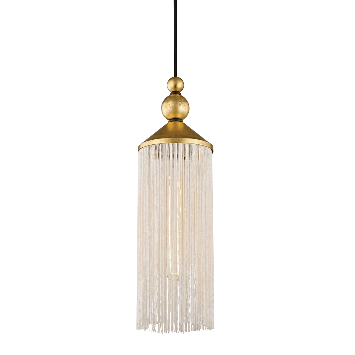 Scarlett Pendant in Gold Leaf/white Finish