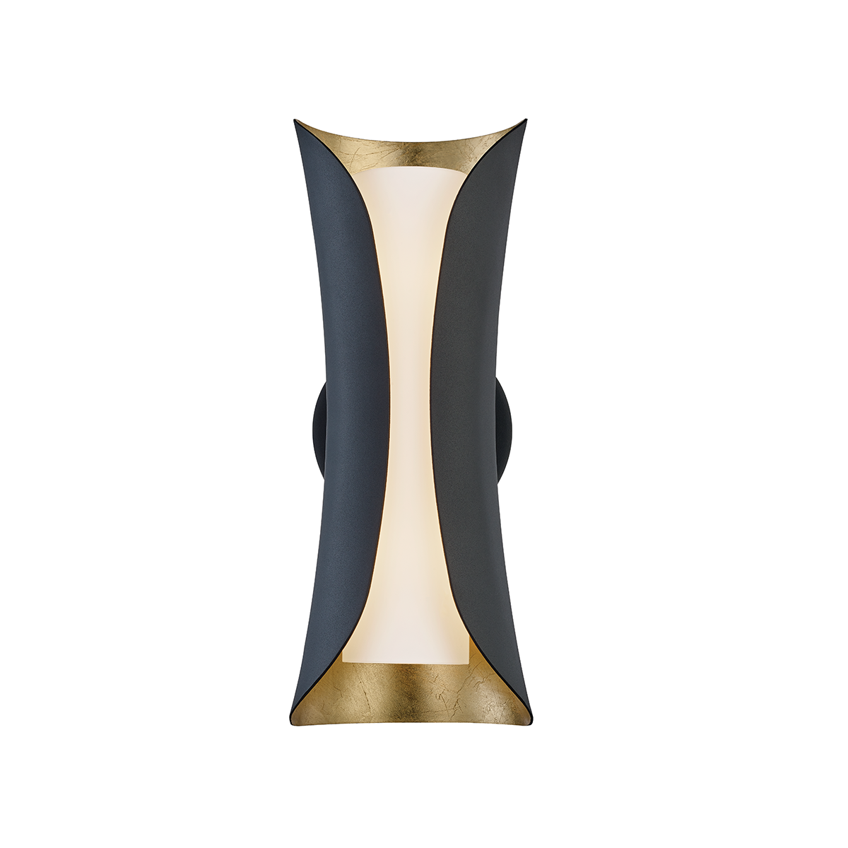 Josie Wall Sconce in Gold Leaf/black Finish