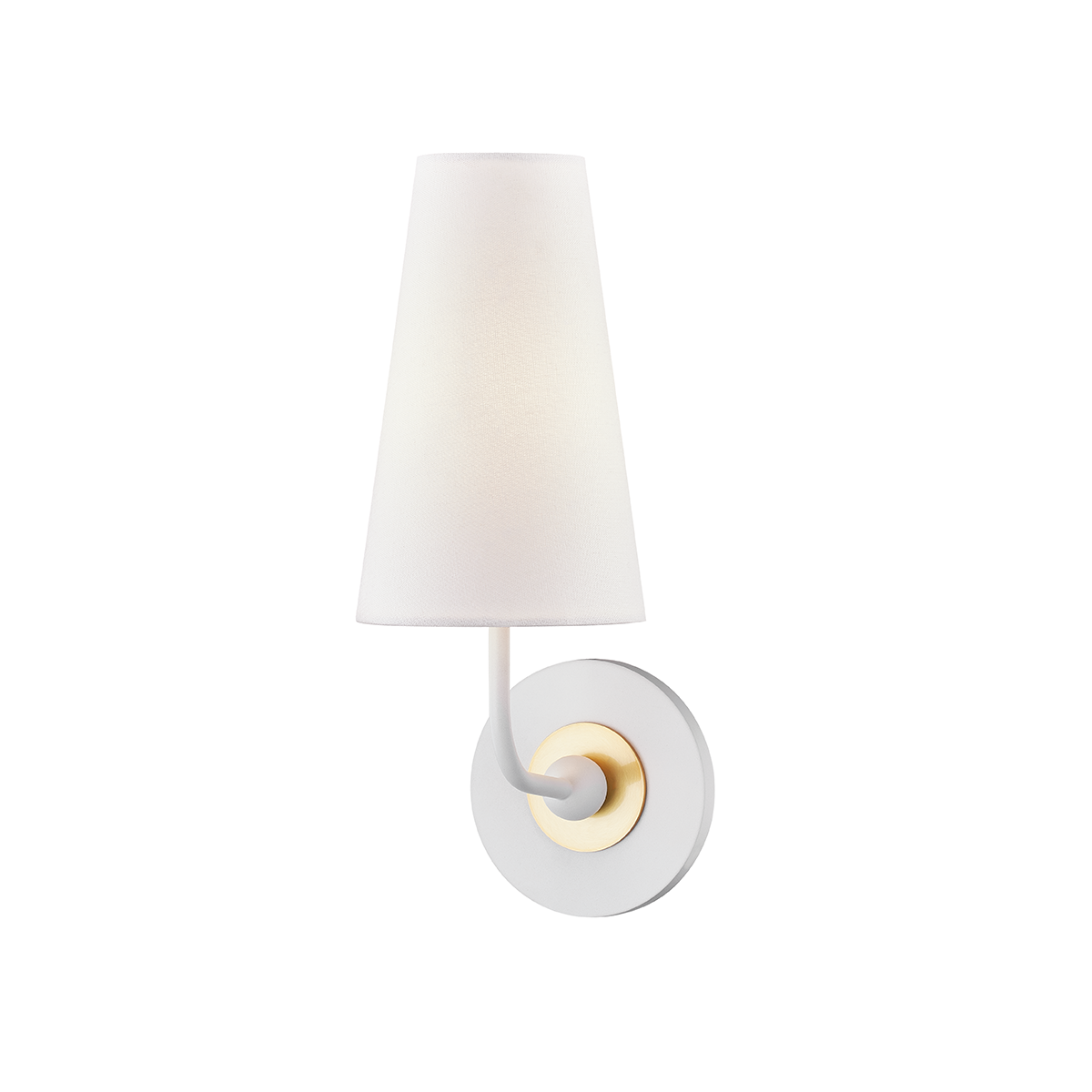 Merri Wall Sconce in Aged Brass/soft Off White Finish