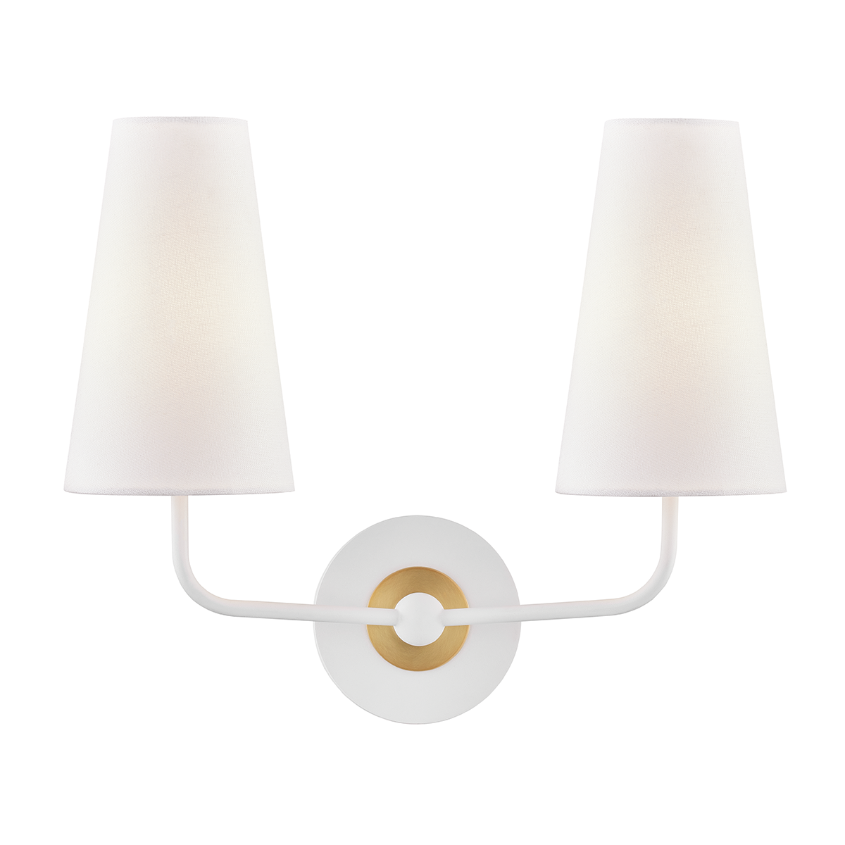 Merri Wall Sconce in Aged Brass/soft Off White Finish