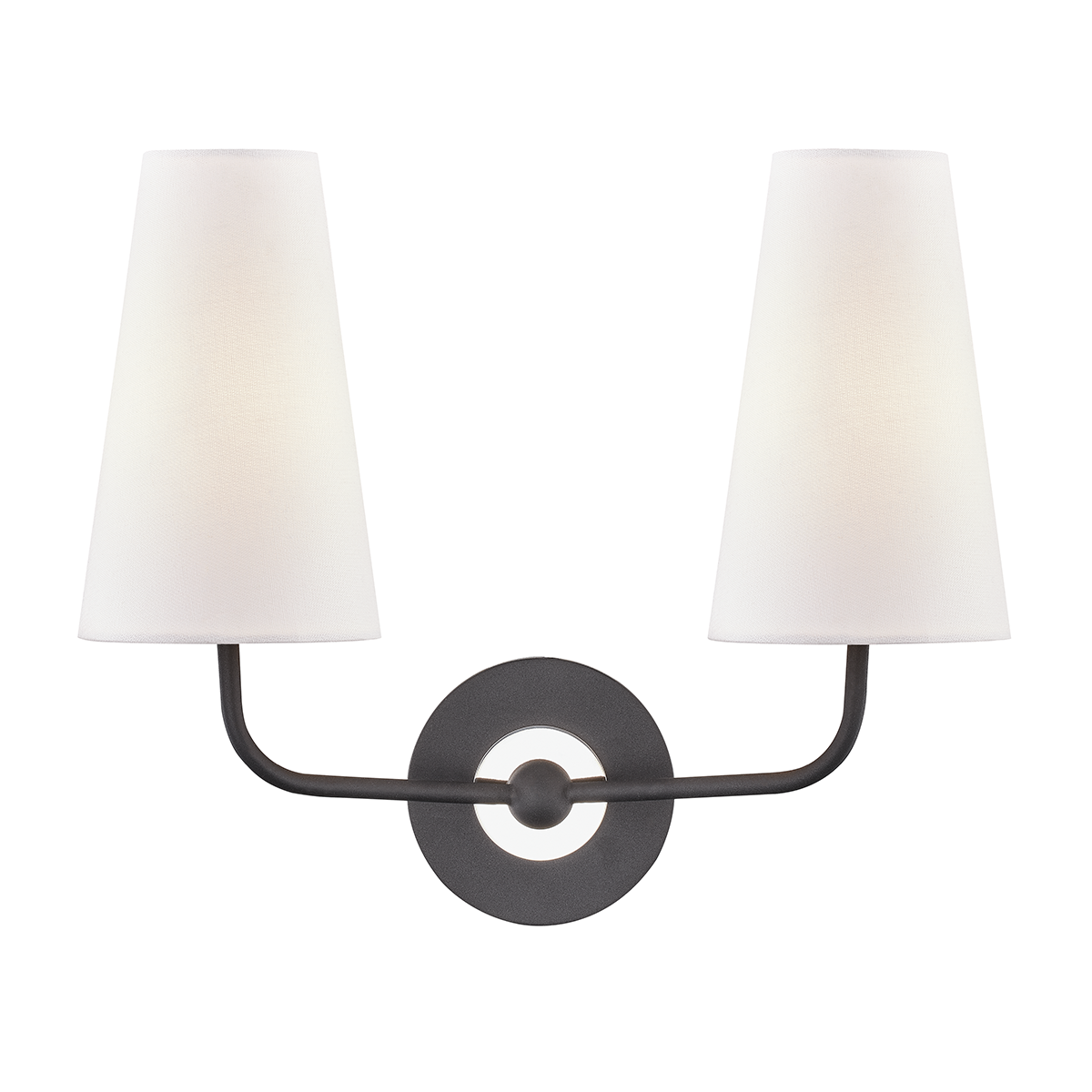 Merri Wall Sconce in Polished Nickel/black Finish