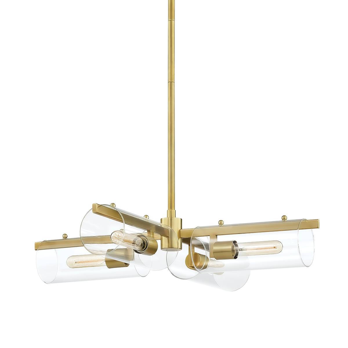 Ariel Chandelier in Aged Brass Finish