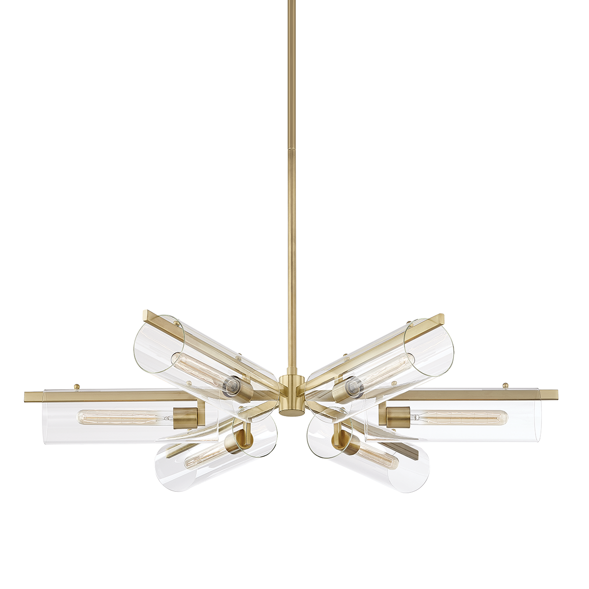 Ariel Chandelier in Aged Brass Finish