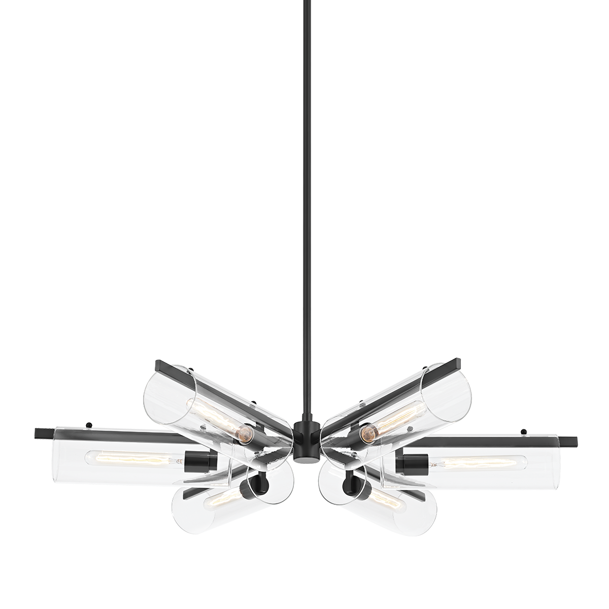 Ariel Chandelier in Soft Black Finish