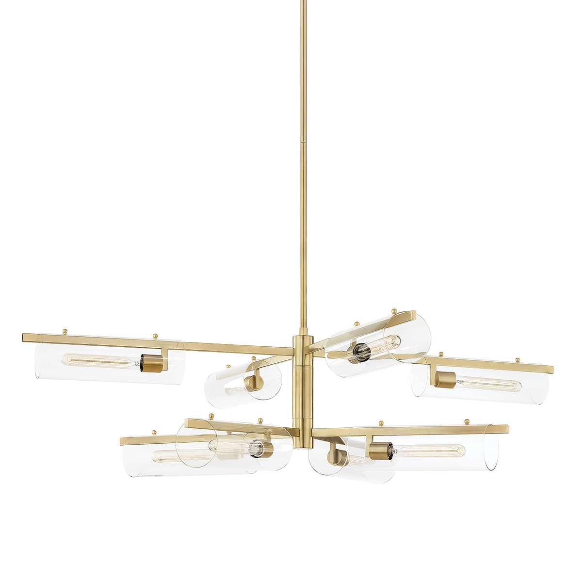 Ariel Chandelier in Aged Brass Finish