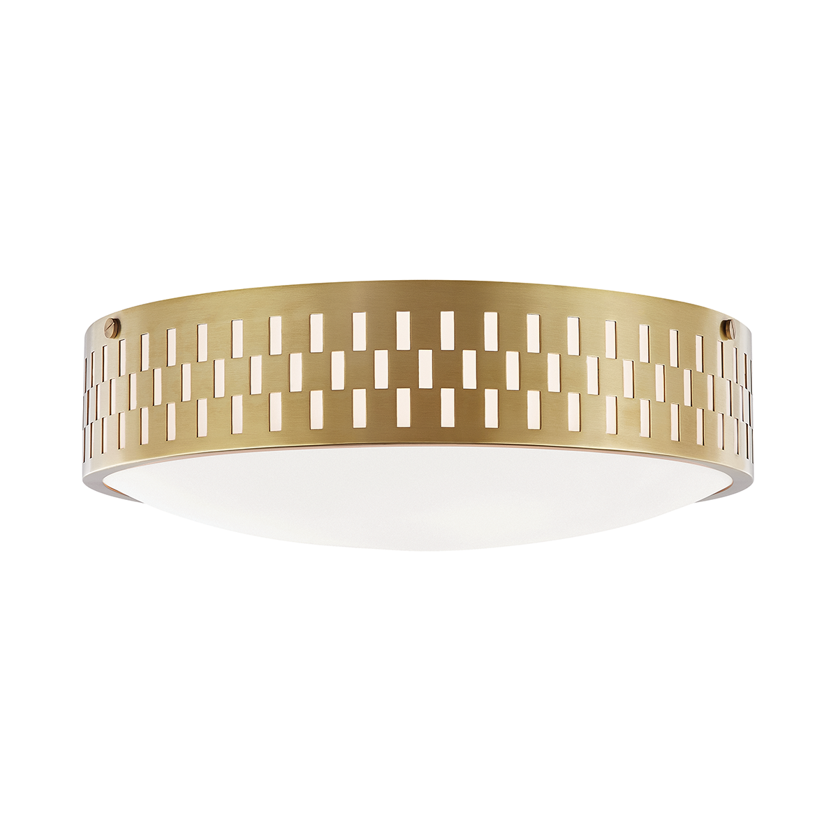 Phoebe Flush Mount in Aged Brass Finish