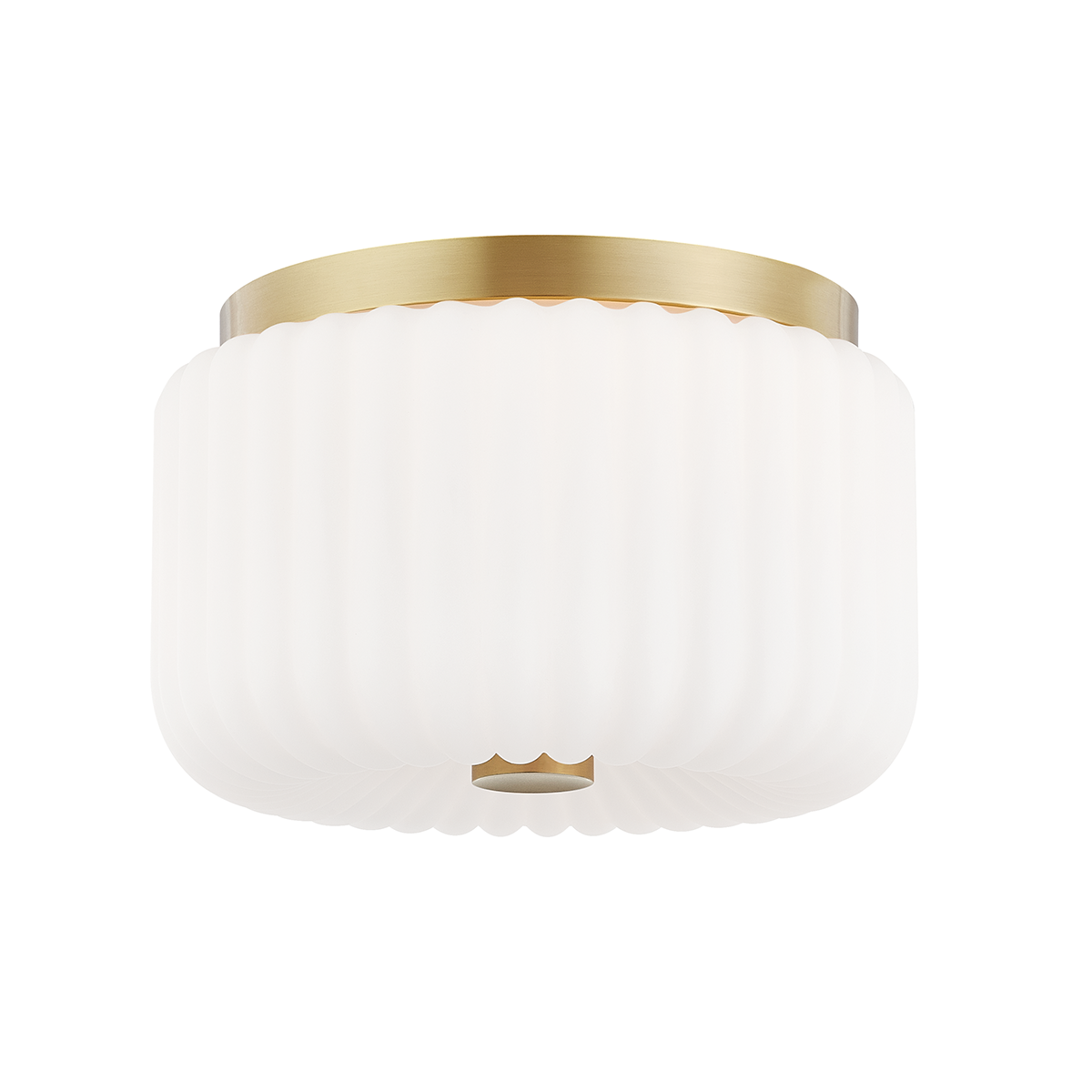 Lydia Flush Mount in Aged Brass Finish