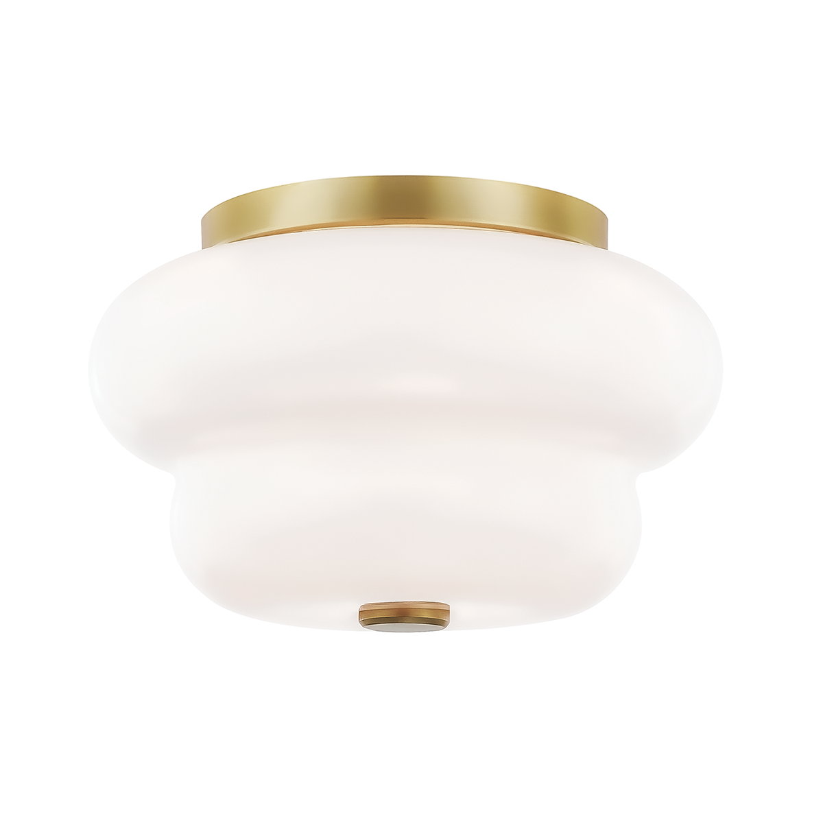 Hazel Flush Mount in Aged Brass Finish