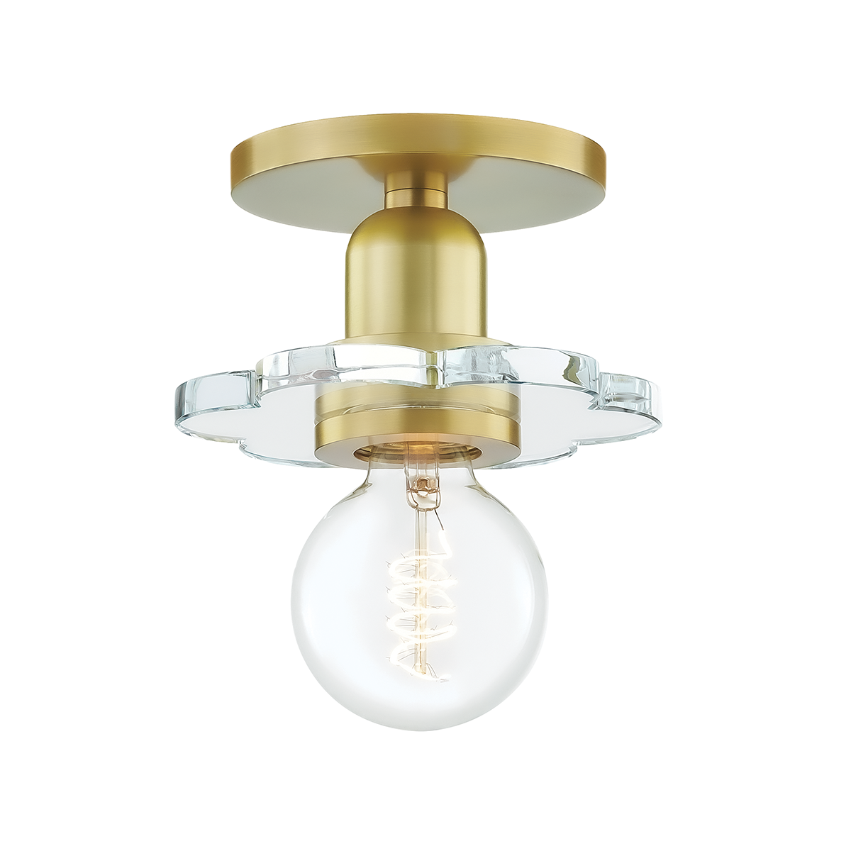 Alexa Wall Sconce in Aged Brass Finish