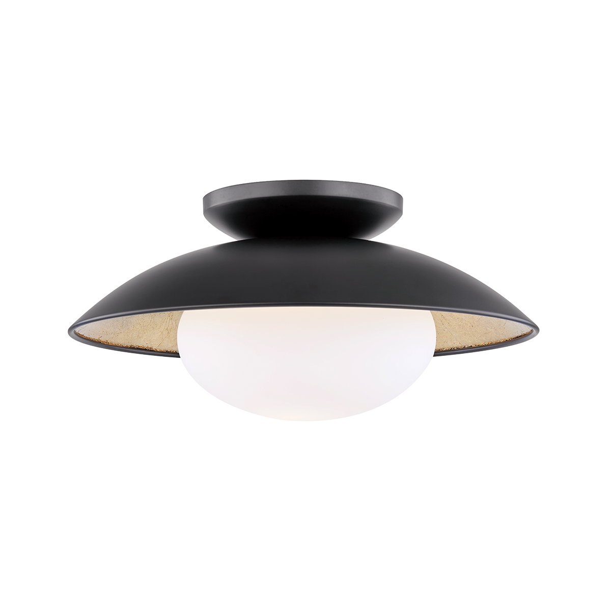 Cadence Semi Flush in Black Lustro/gold Leaf Combo Finish