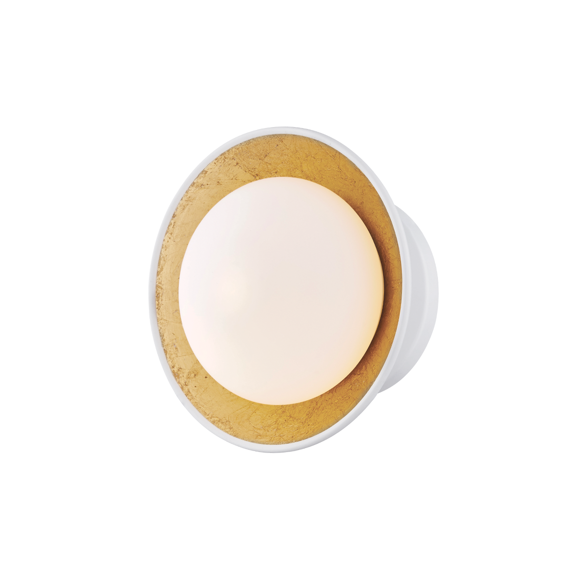 Cadence Semi Flush in White Lustro/gold Leaf Combo Finish