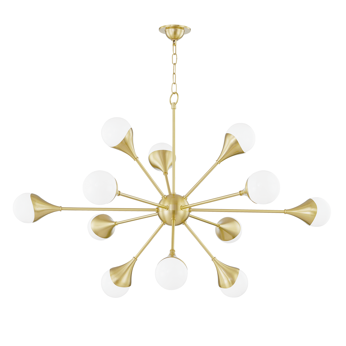 Ariana Chandelier in Aged Brass Finish