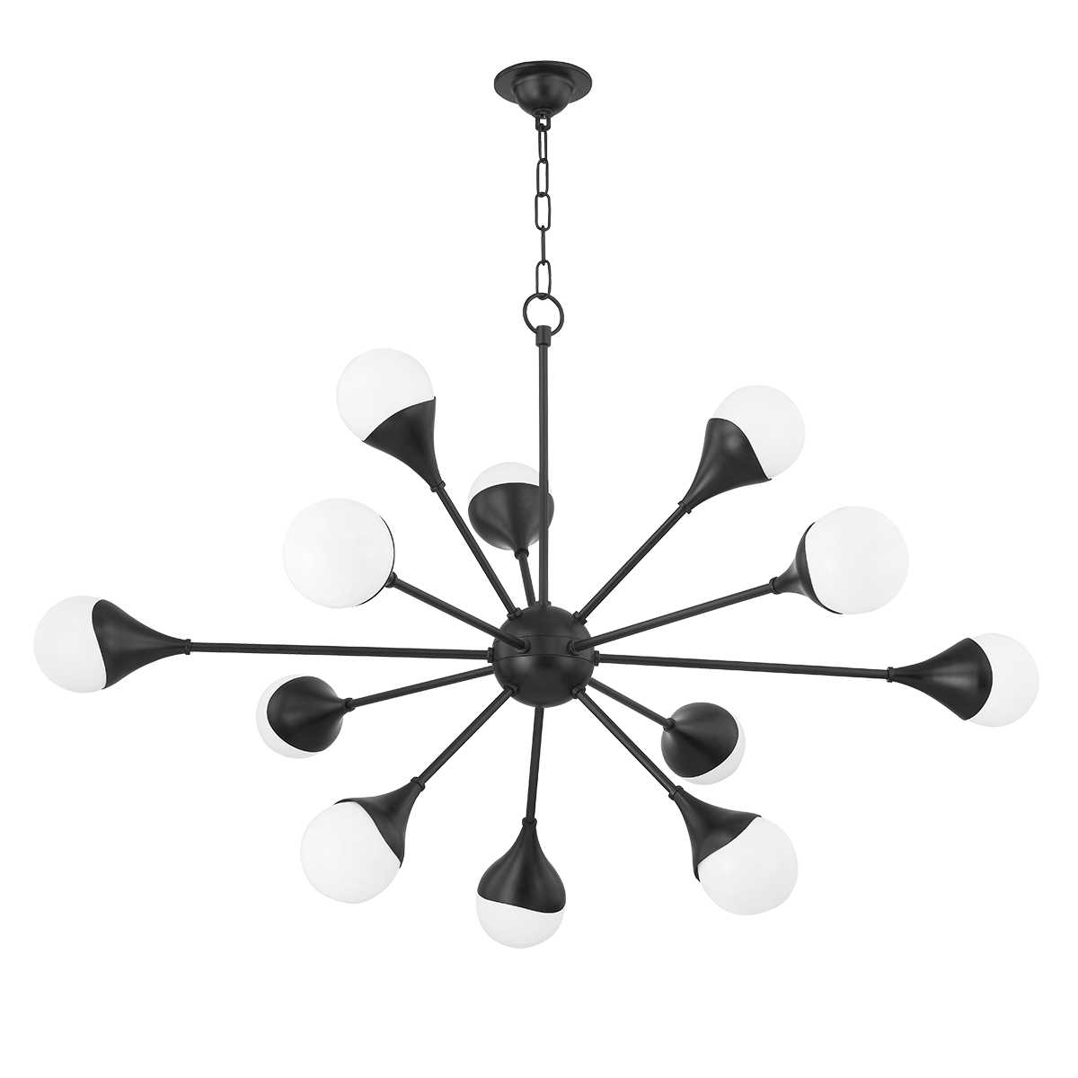 Ariana Chandelier in Soft Black Finish