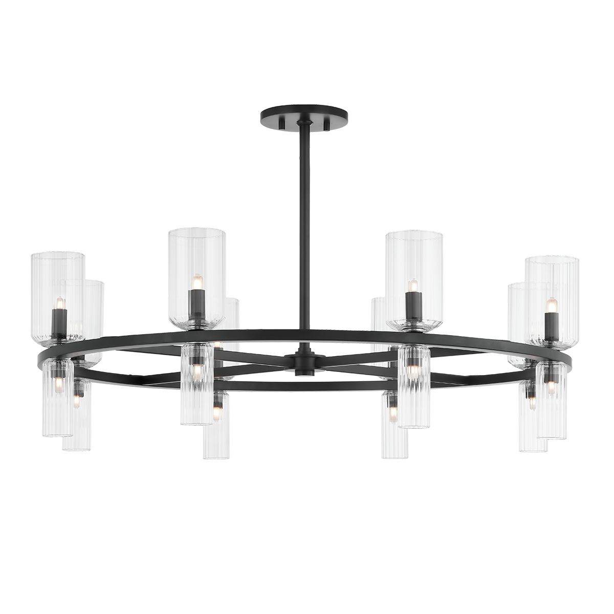 Tabitha Chandelier in Soft Black Finish