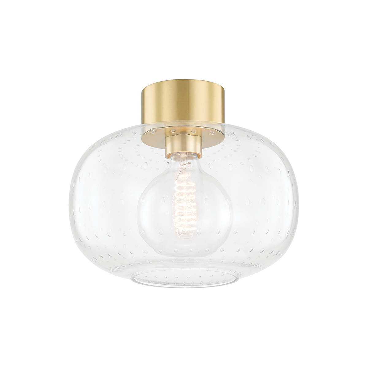 Harlow Flush Mount in Aged Brass Finish