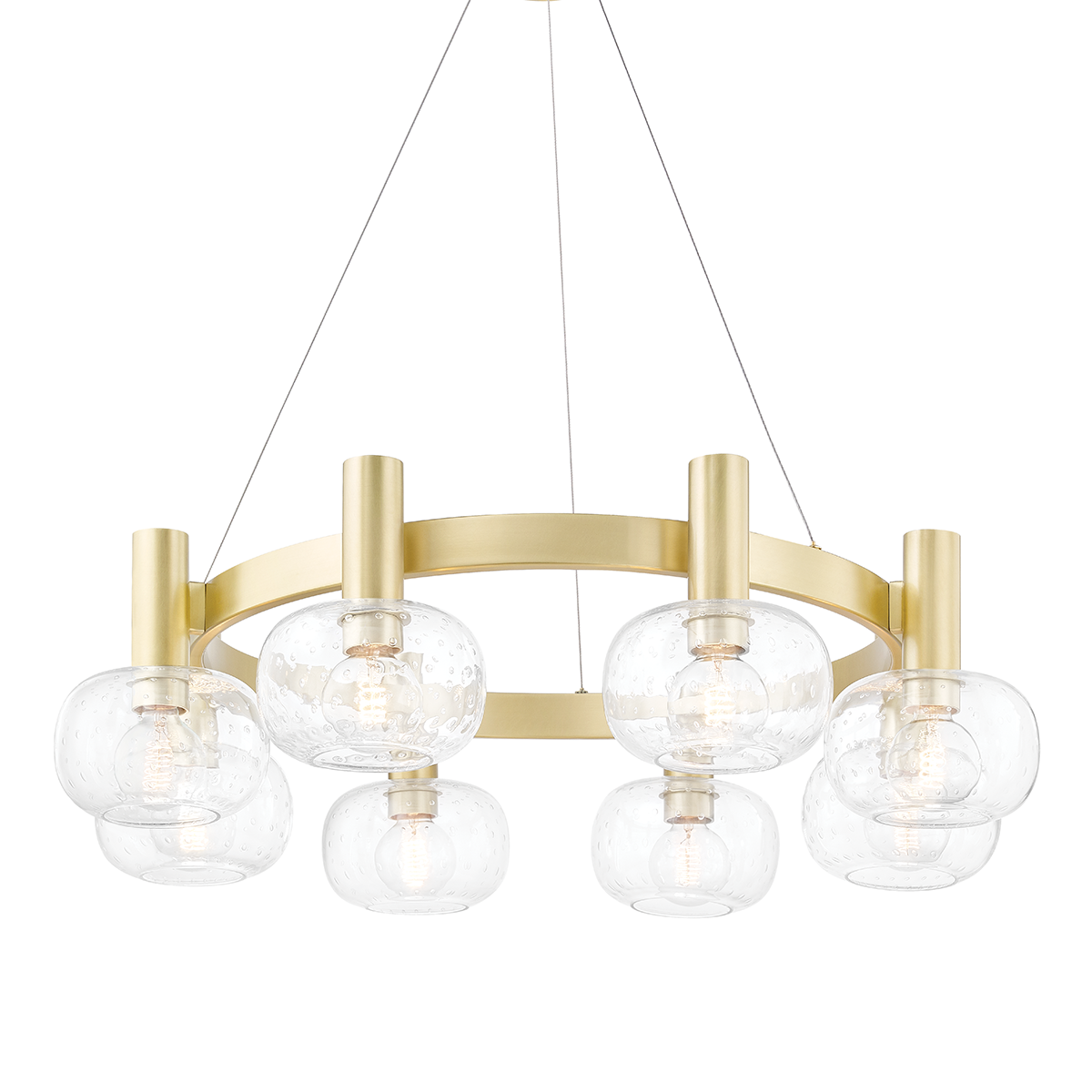 Harlow Chandelier in Aged Brass Finish
