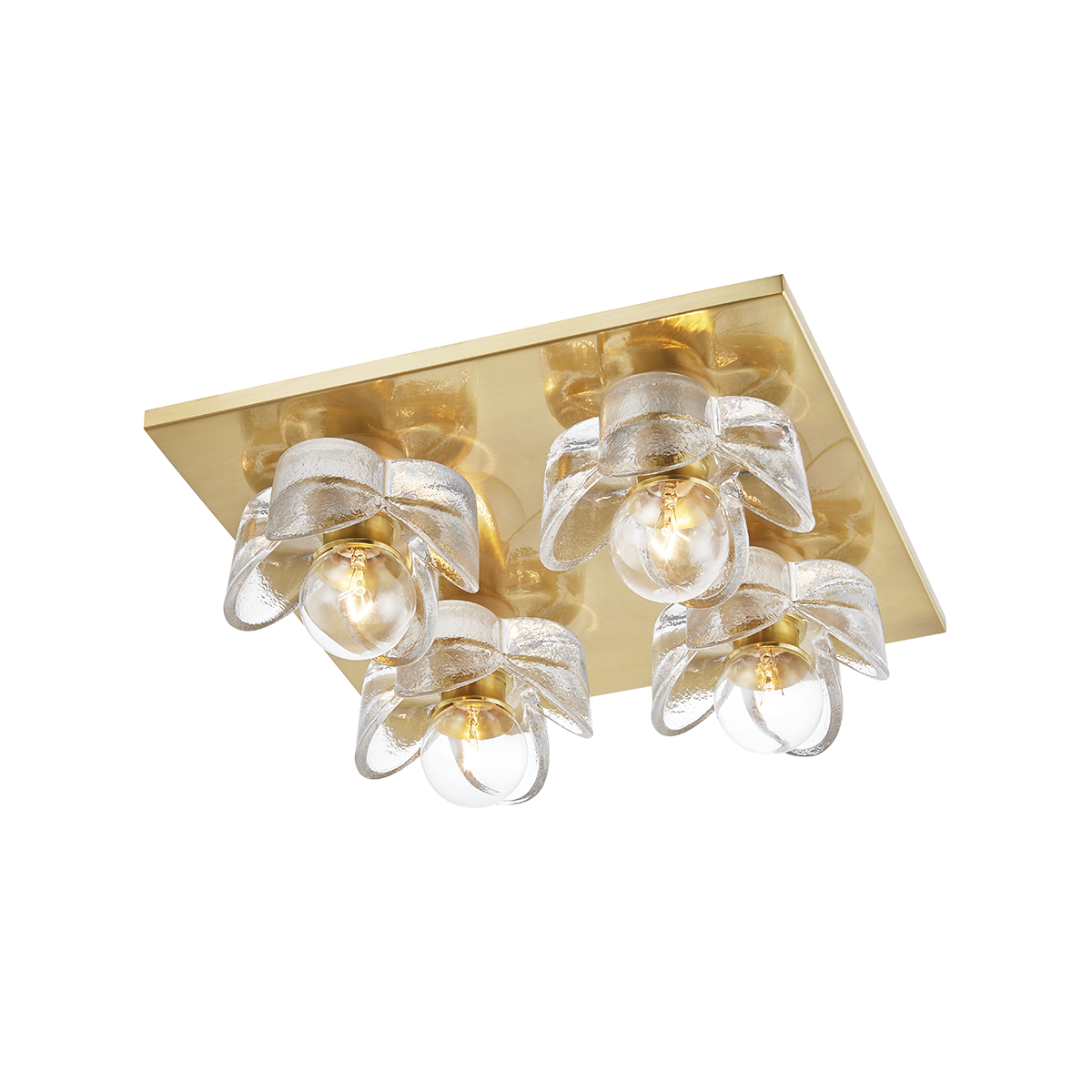 Shea Flush Mount in Aged Brass Finish