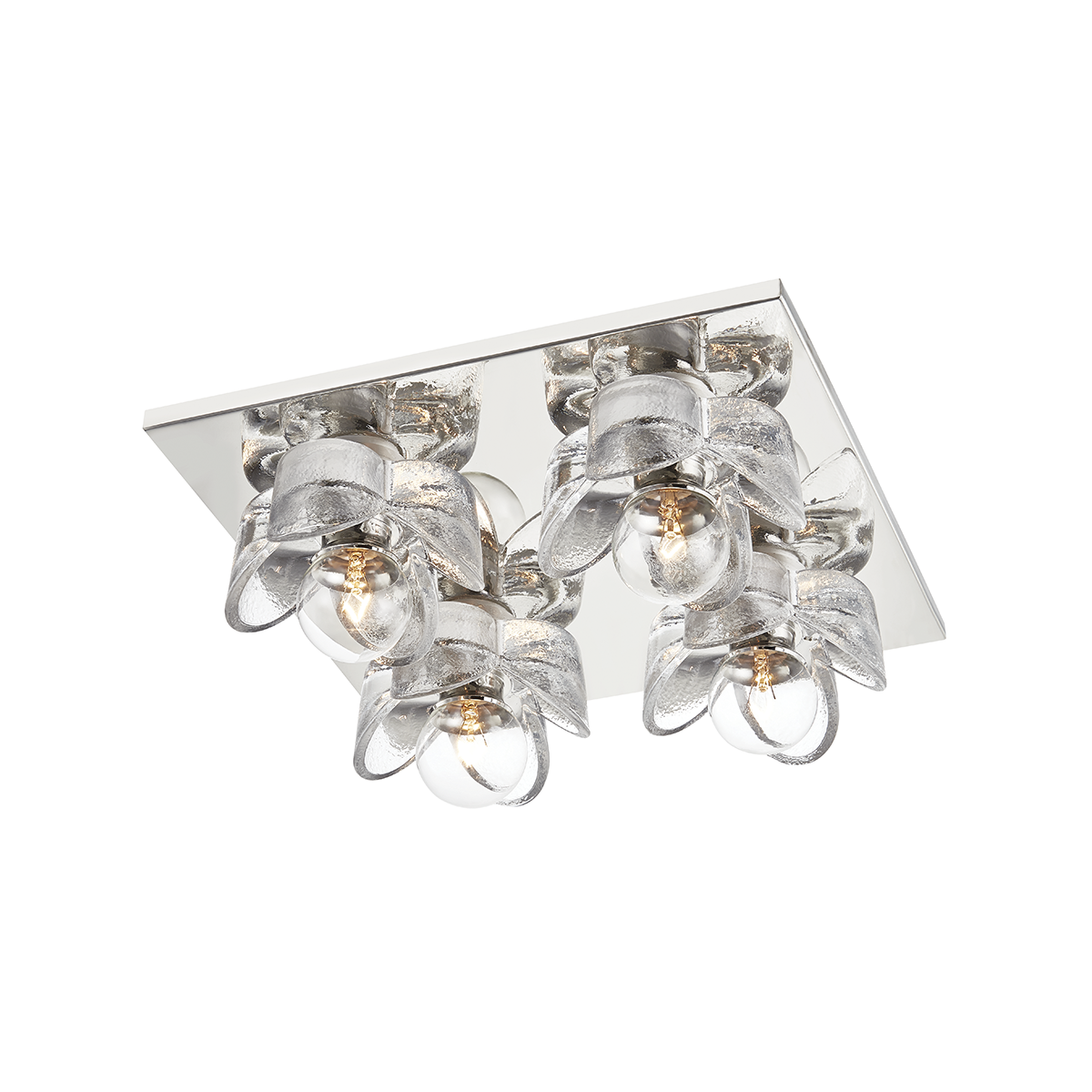 Shea Flush Mount in Polished Nickel Finish