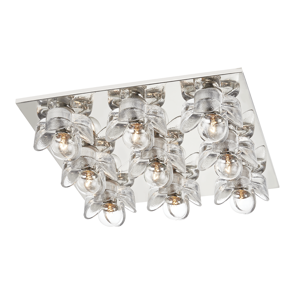 Shea Flush Mount in Polished Nickel Finish