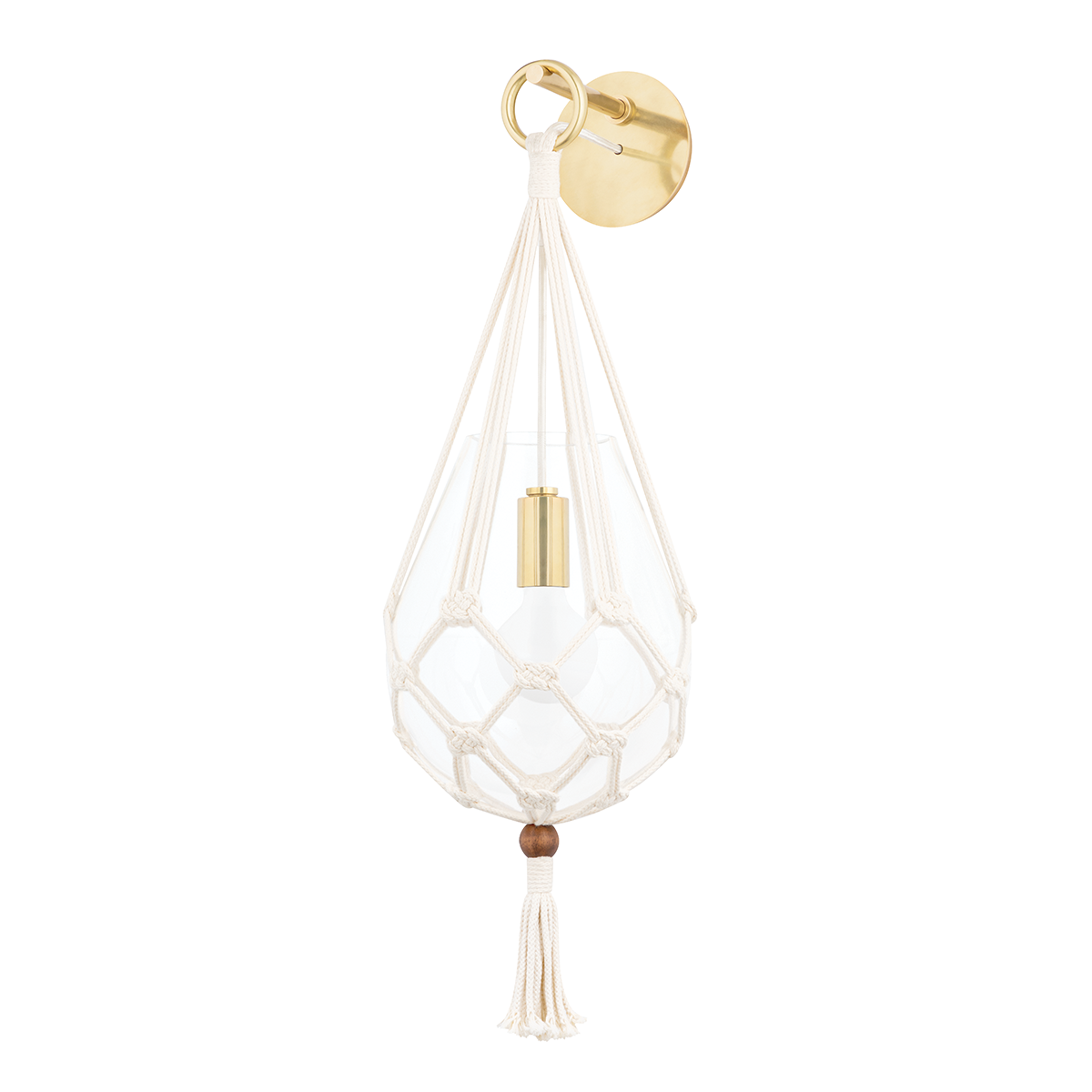 Tessa Wall Sconce in Aged Brass Finish