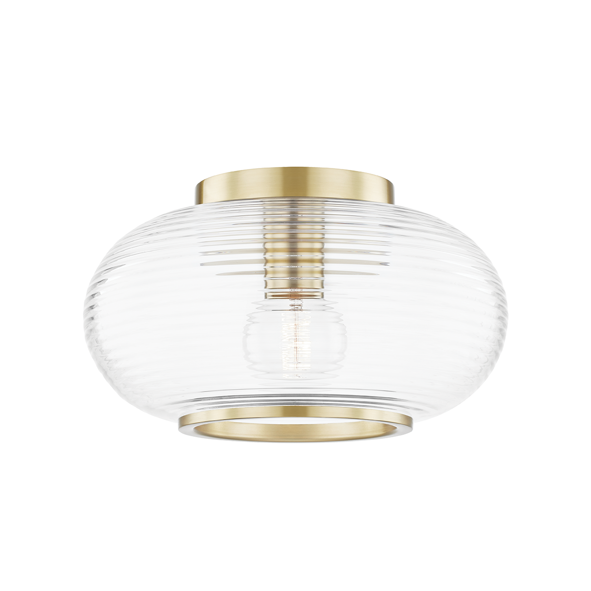 Maggie Flush Mount in Aged Brass Finish