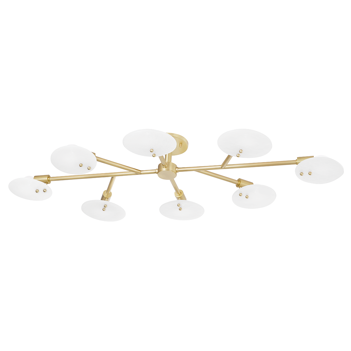 Giselle Semi Flush in Aged Brass Finish